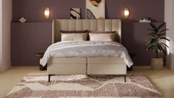 Discount B Bright Boxspring Ivory - Linen touch beige