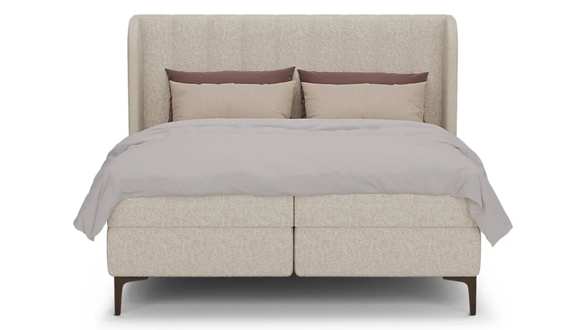 Outlet B Bright Boxspring Ivory - Pure touch natural