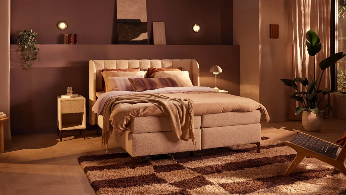 Discount B Bright Boxspring Ivory - Soft teddy off white