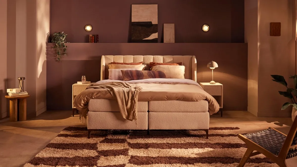Discount B Bright Boxspring Ivory - Soft teddy off white