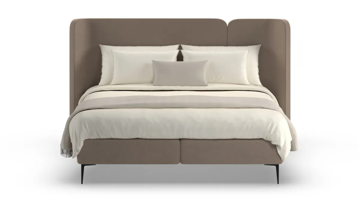 Sale Karlsson Boxspring Mesa met Kårlsson Excellence matras - Soft suede liver