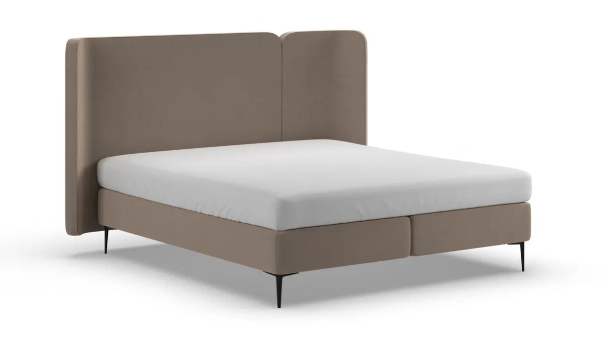 Sale Karlsson Boxspring Mesa met Kårlsson Excellence matras - Soft suede liver