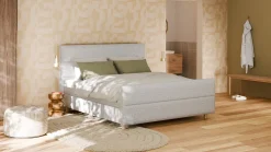 Online B Bright Boxspring Mica - Linen touch light grey