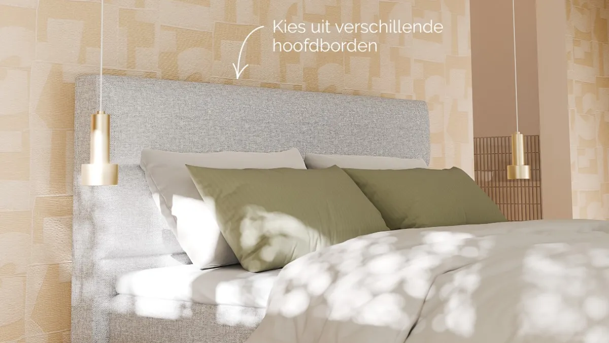 Online B Bright Boxspring Mica - Linen touch light grey