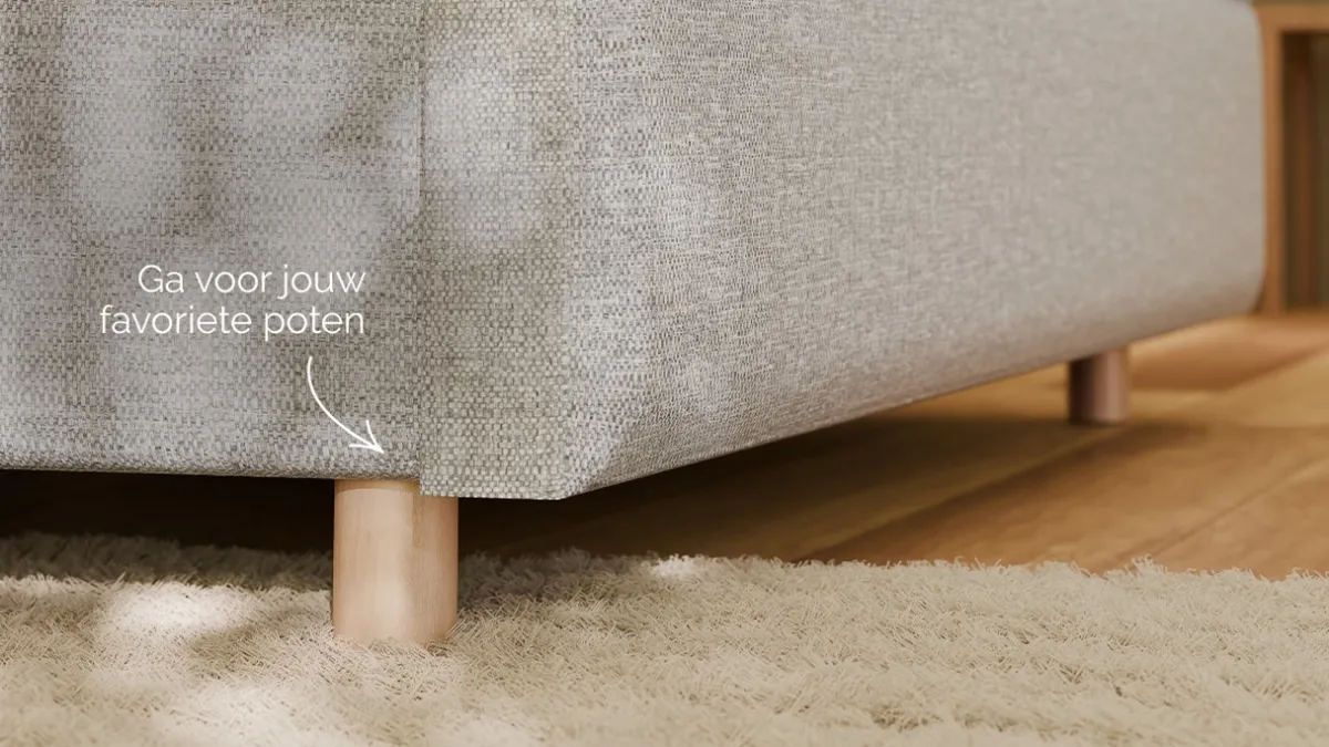 Online B Bright Boxspring Mica - Linen touch light grey
