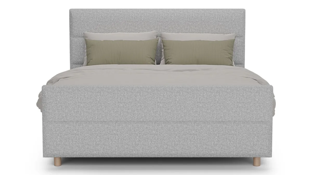 Online B Bright Boxspring Mica - Linen touch light grey