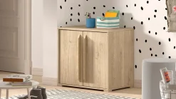 Discount Vipack Commode 2 deuren voor halfhoogslaper Sam eik