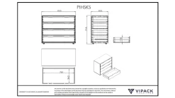 Online Vipack Commode 4 laden Pino/Scott wit