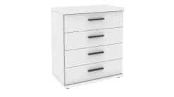 Outlet B Bright Commode Chateau met 4 laden wit