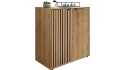 Clearance B Bright Commode Flint met 2 deuren bianco eiken/grafiet