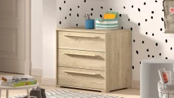Vipack Commode Sam met 3 laden eik