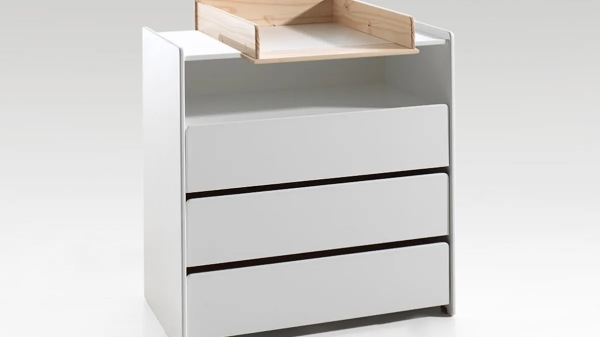 Hot Vipack Complete babykamer Kiddy met commode, opzet en kast 3-deurs wit