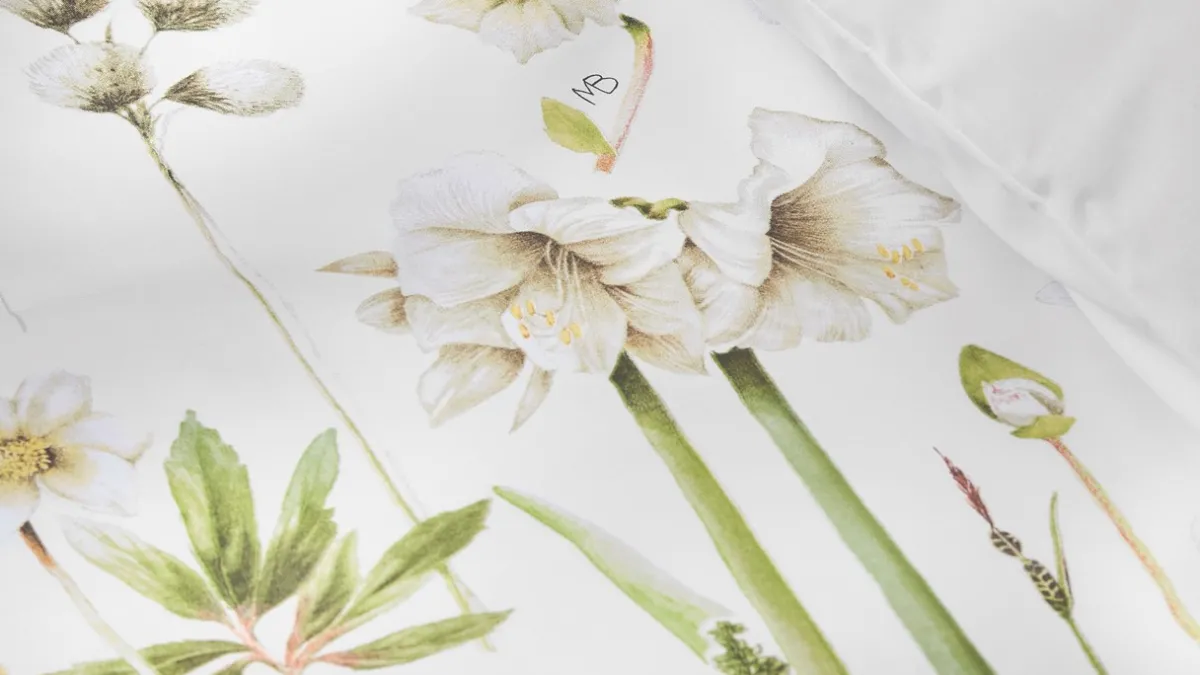 Marjolein Bastin Dekbedovertrek Amaryllis white