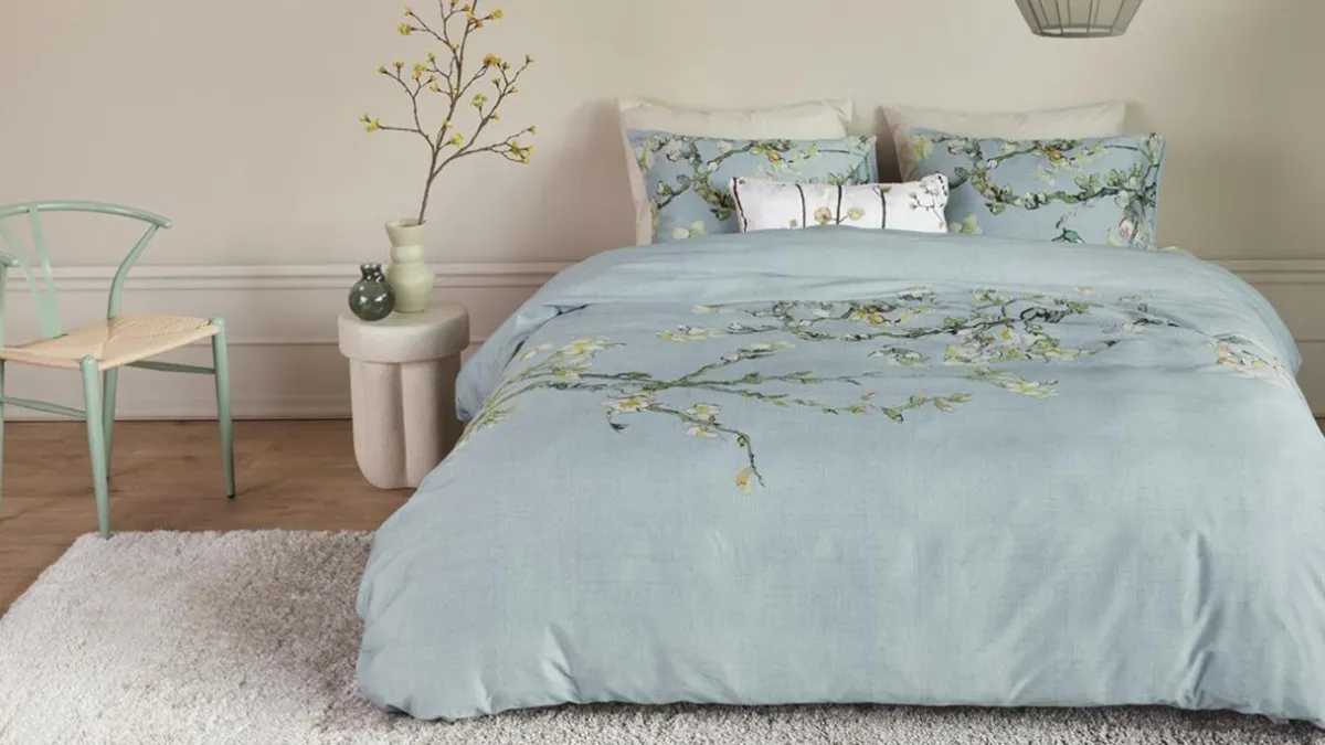 Van Gogh Dekbedovertrek Blossom blue grey