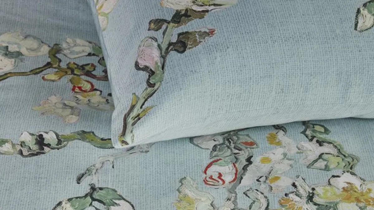 Van Gogh Dekbedovertrek Blossom blue grey
