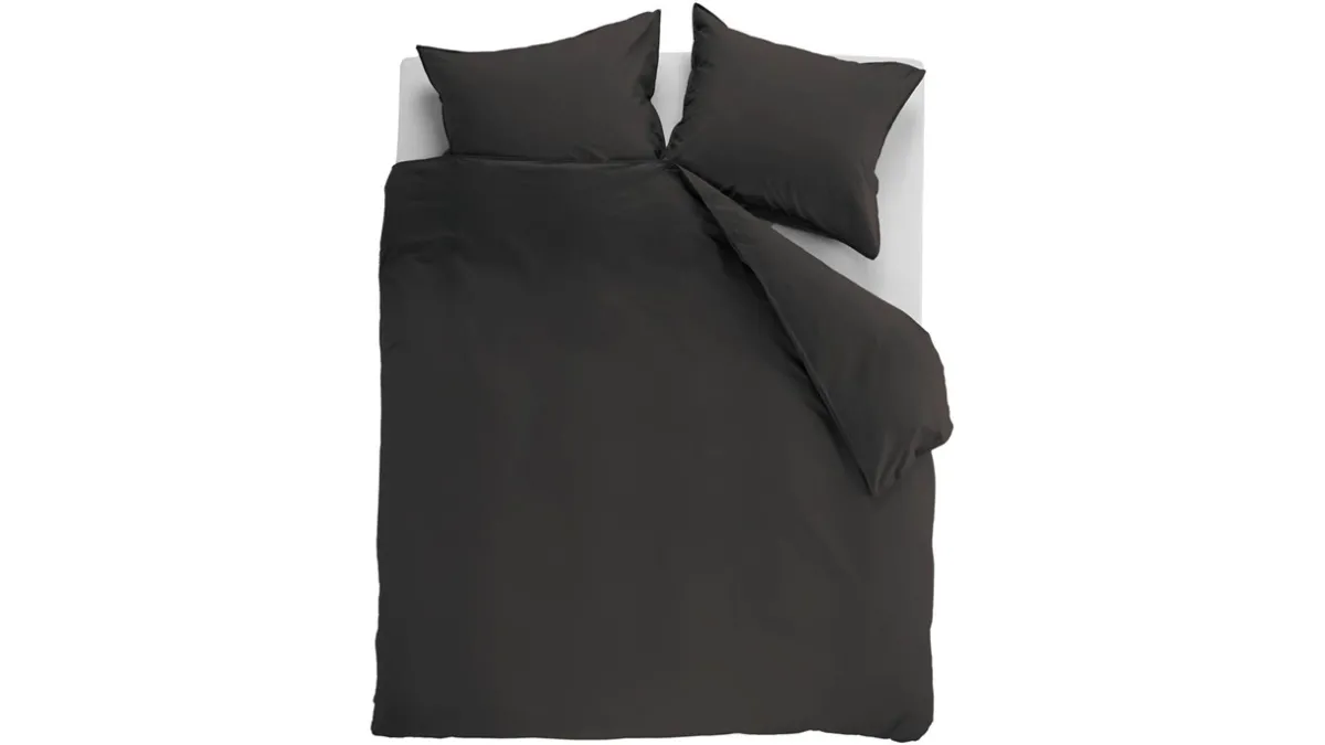 Hot Ambiante Dekbedovertrek Cotton Uni Antraciet anthracite