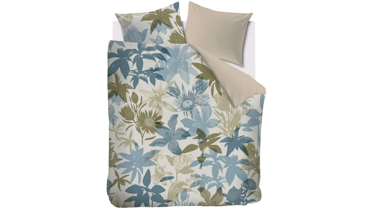 Outlet Beddinghouse Dekbedovertrek Flori blue