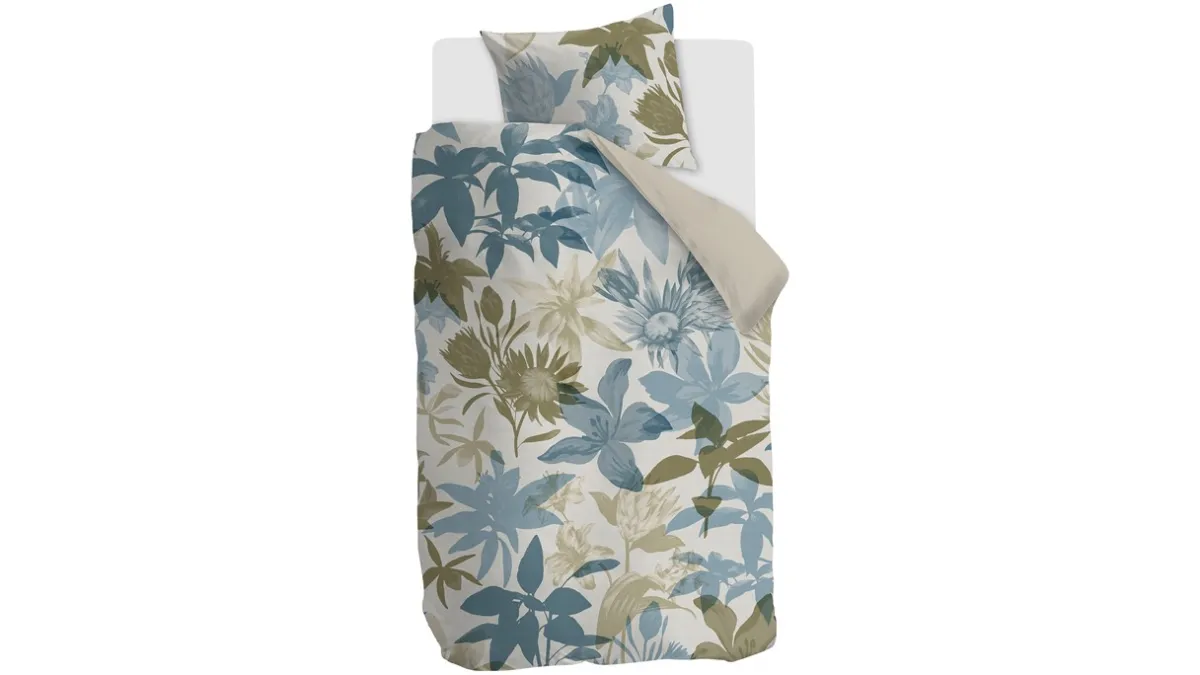 Outlet Beddinghouse Dekbedovertrek Flori blue