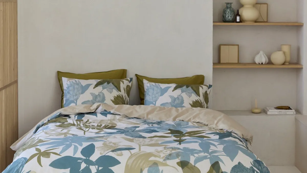 Outlet Beddinghouse Dekbedovertrek Flori blue