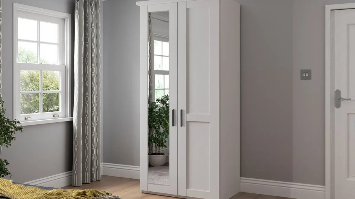 Hot B Bright Draaideurkast Chateau met spiegel wit