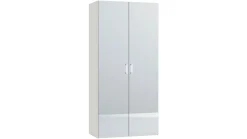 B Bright Draaideurkast Compact met spiegeldeuren wit