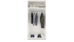 Outlet B Bright Draaideurkast Compact met hout- en spiegeldeuren wit