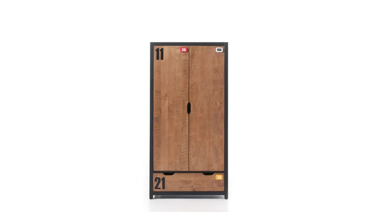 Online Vipack Draaideurkast Daan bruin/zwart