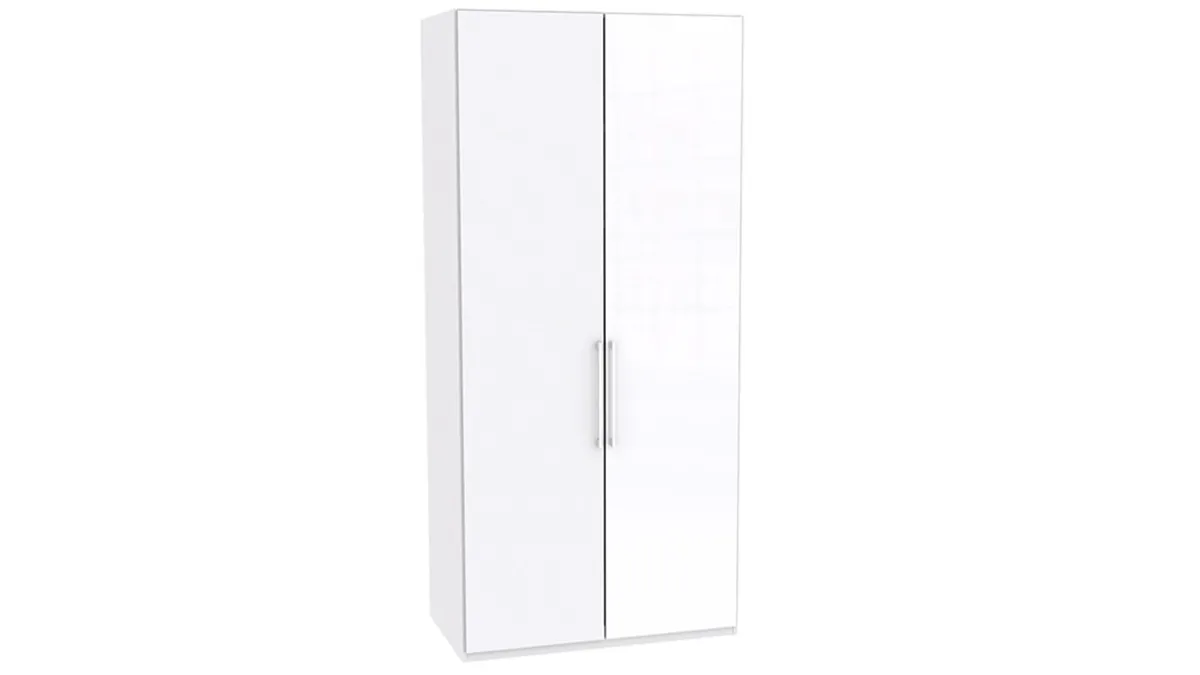 New B Bright Draaideurkast Motion met glasdeur wit/glas wit