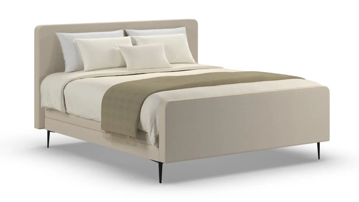 Karlsson Elektrische boxspring Glade - Natural linen beige