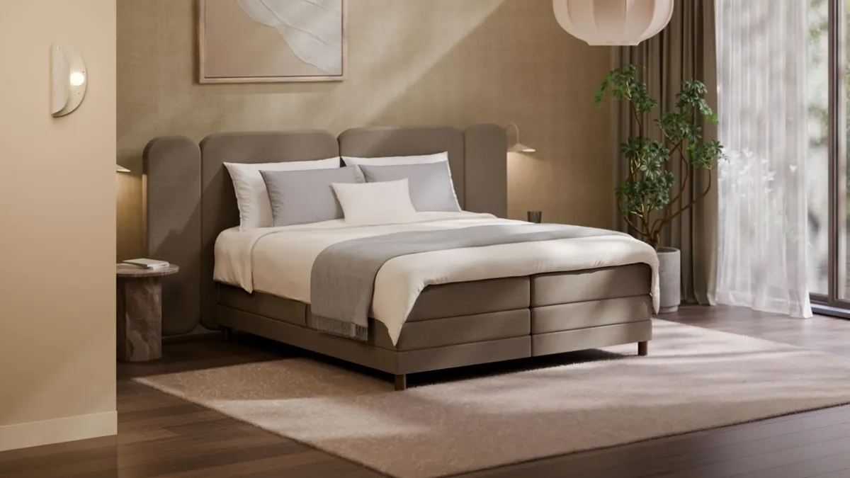 Hot Karlsson Elektrische boxspring Ridge - Warm wool grey