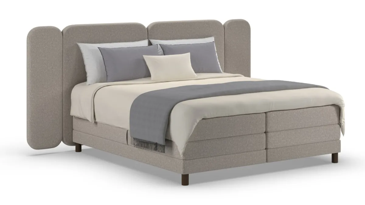 Hot Karlsson Elektrische boxspring Ridge - Warm wool grey