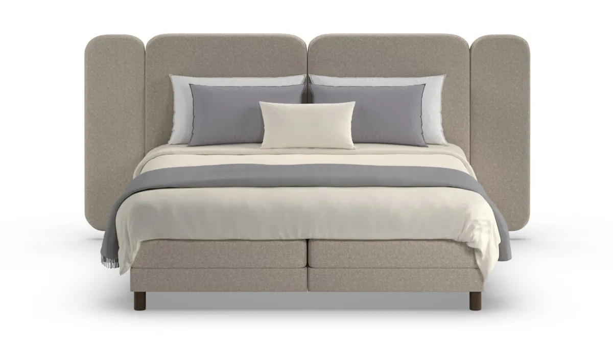 Outlet Karlsson Elektrische boxspring Ridge met Kårlsson Excellence matras - Warm wool grey