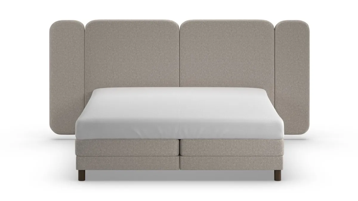 Outlet Karlsson Elektrische boxspring Ridge met Kårlsson Excellence matras - Warm wool grey
