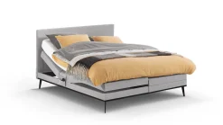 Online B Bright Elektrische boxspring Viggo met Silver Pocket Deluxe Foam matras oakland grijs