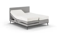 Online B Bright Elektrische boxspring Viggo met Silver Pocket Deluxe Foam matras oakland grijs