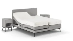 Online B Bright Elektrische boxspring Viggo met Silver Pocket Deluxe Foam matras oakland grijs