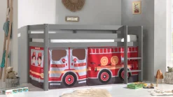 Clearance Vipack Gordijnen Fire truck Pino/Scott rood