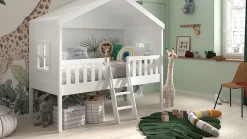 Best Vipack Halfhoogslaper HuisBed wit
