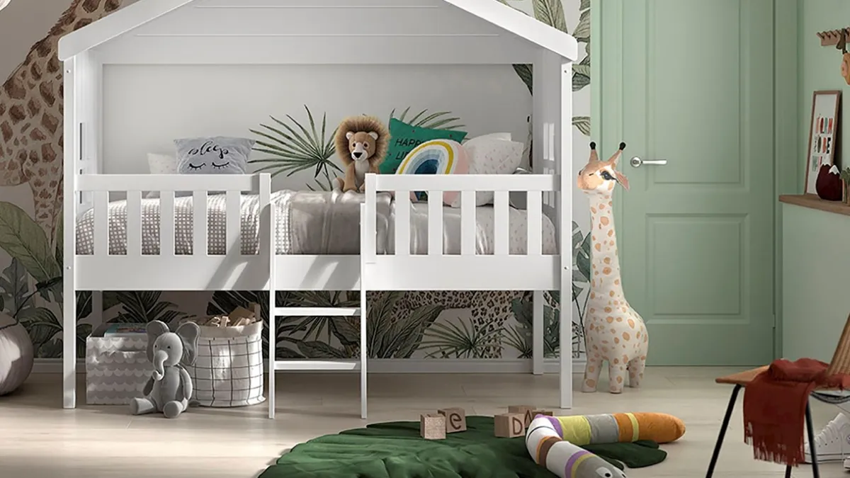 Best Vipack Halfhoogslaper HuisBed wit
