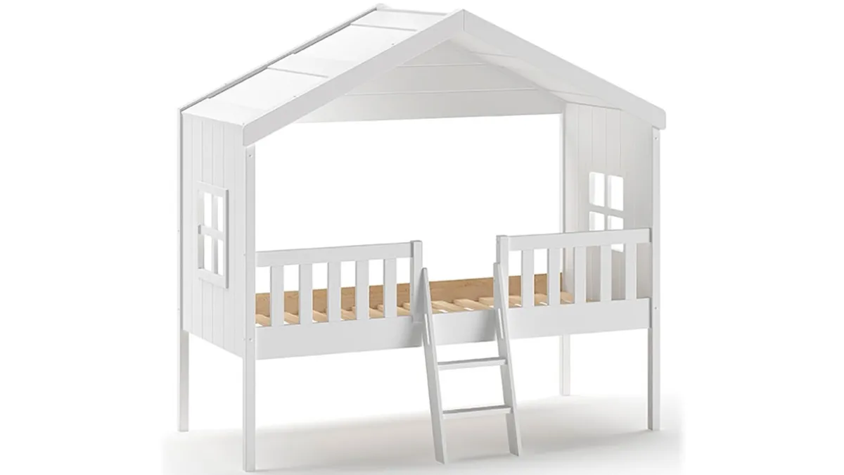 Best Vipack Halfhoogslaper HuisBed wit