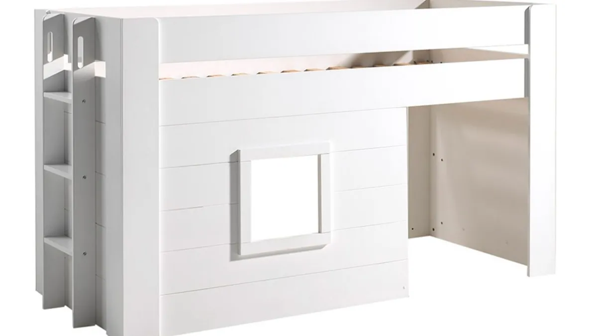 Clearance Vipack Halfhoogslaper Noah met set gordijnen wit