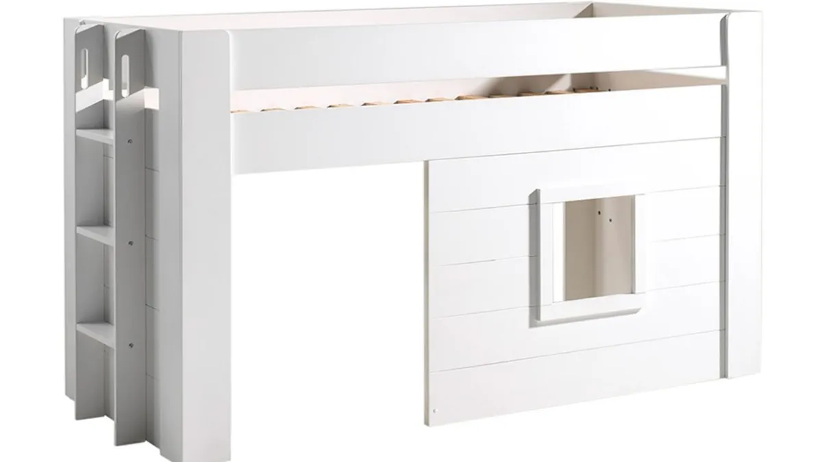 Clearance Vipack Halfhoogslaper Noah met set gordijnen wit
