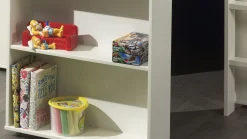 Discount Vipack Halfhoogslaper Pino met commode met 2 deuren en boekenkast white