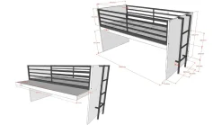 Vipack Halfhoogslaper Sam 85 eik