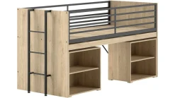 Clearance Vipack Halfhoogslaper Sam met 2 boekenkasten eik