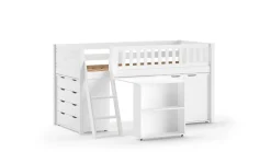 Outlet Vipack Halfhoogslaper Scott met bureau en 2 commodes wit