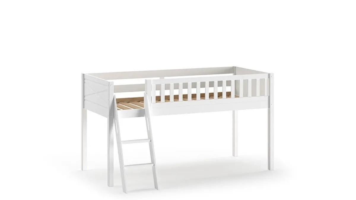 Outlet Vipack Halfhoogslaper Scott met bureau en 2 commodes wit