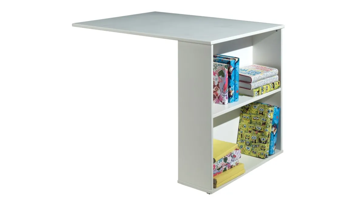 Outlet Vipack Halfhoogslaper Scott met bureau en 2 commodes wit