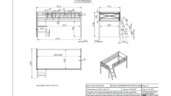 Outlet Vipack Halfhoogslaper Scott met bureau en 2 commodes wit
