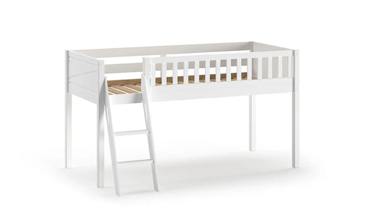 New Vipack Halfhoogslaper Scott met bureau en commode wit